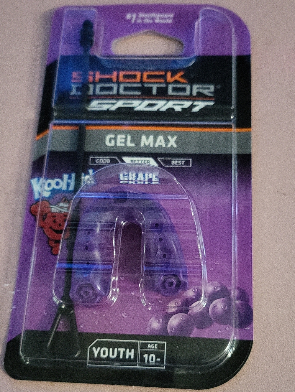 NIB Youth Sport Gel Max Mouthguard - Grape